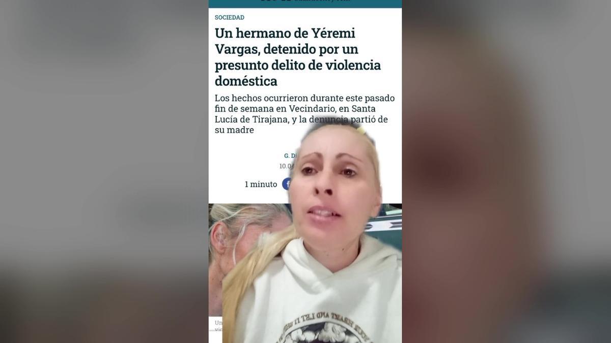 Imagen del vídeo publicado por la madre de Yéremi Vargas en Tiktok.