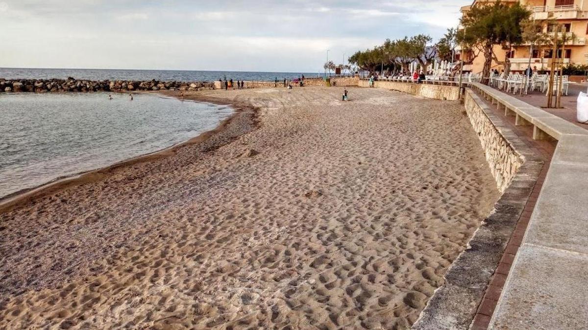 Una imagen de la playa de la Colònia de Sant Pere, en Artà.