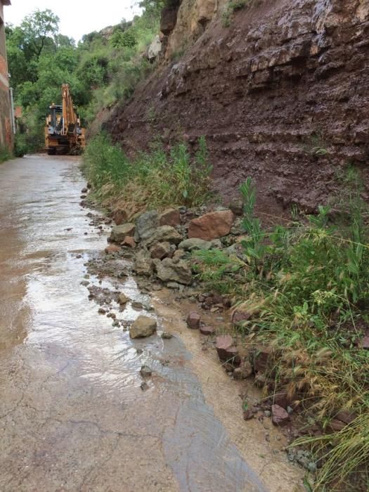 L'endemà del temporal: fotos de les destrosses en carrers i camins de Castellbell