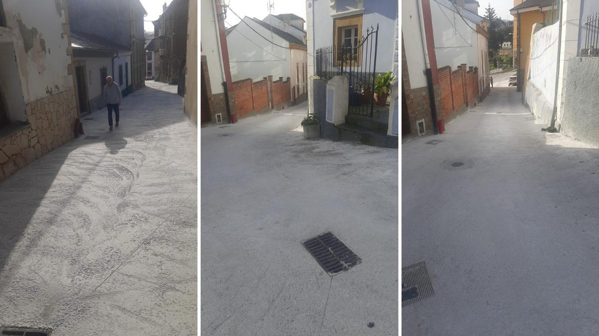 Tres vistas de la calle tras la finalización de los trabajos.