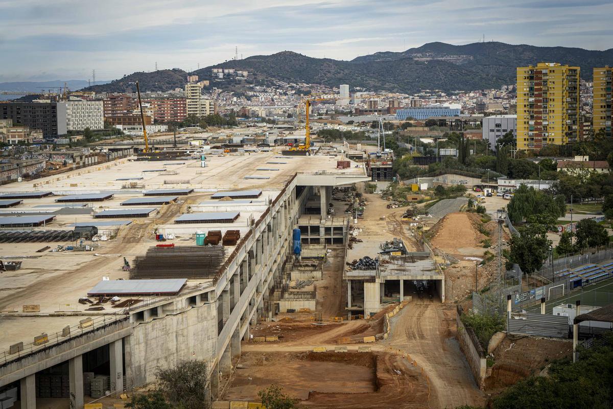 Así están las obras de la futura estación de la Sagrera