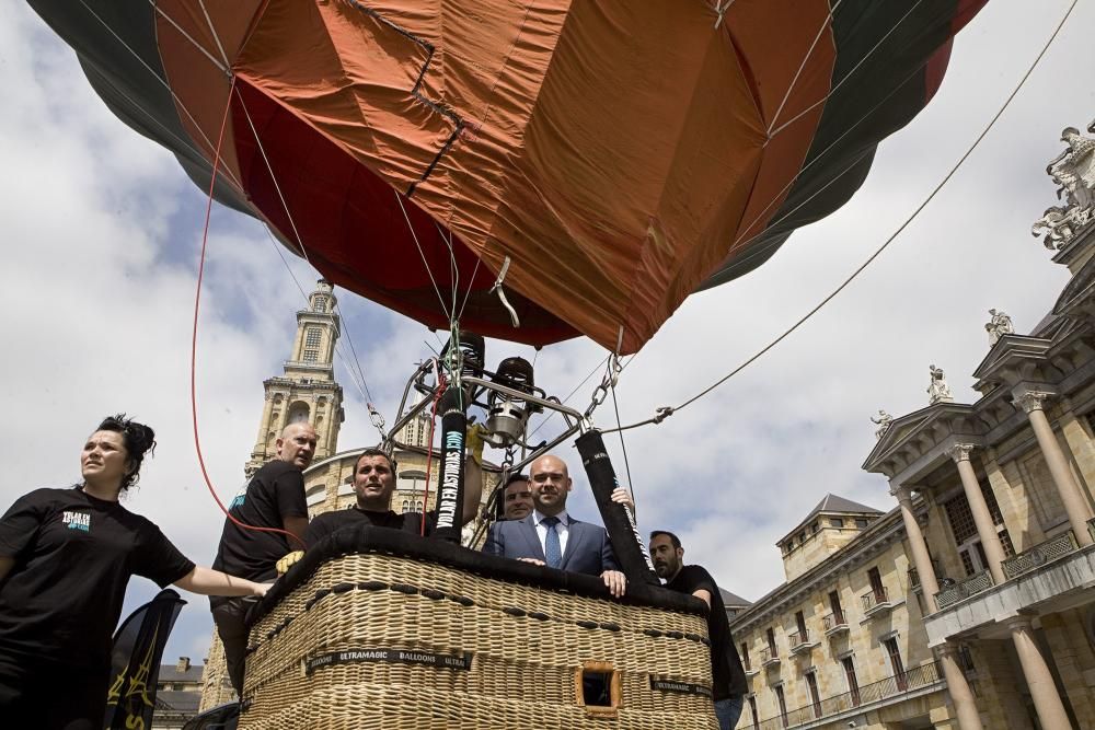 Presentación de la I Regata de globos aerostáticos de Gijón