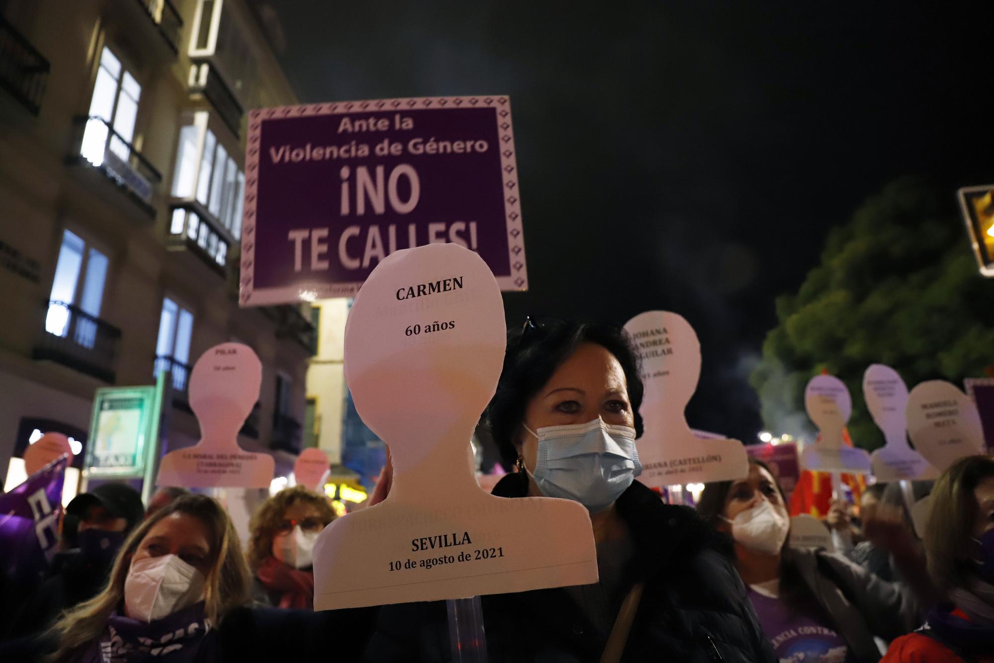 Manifestación del 25N contra la violencia machista en Málaga