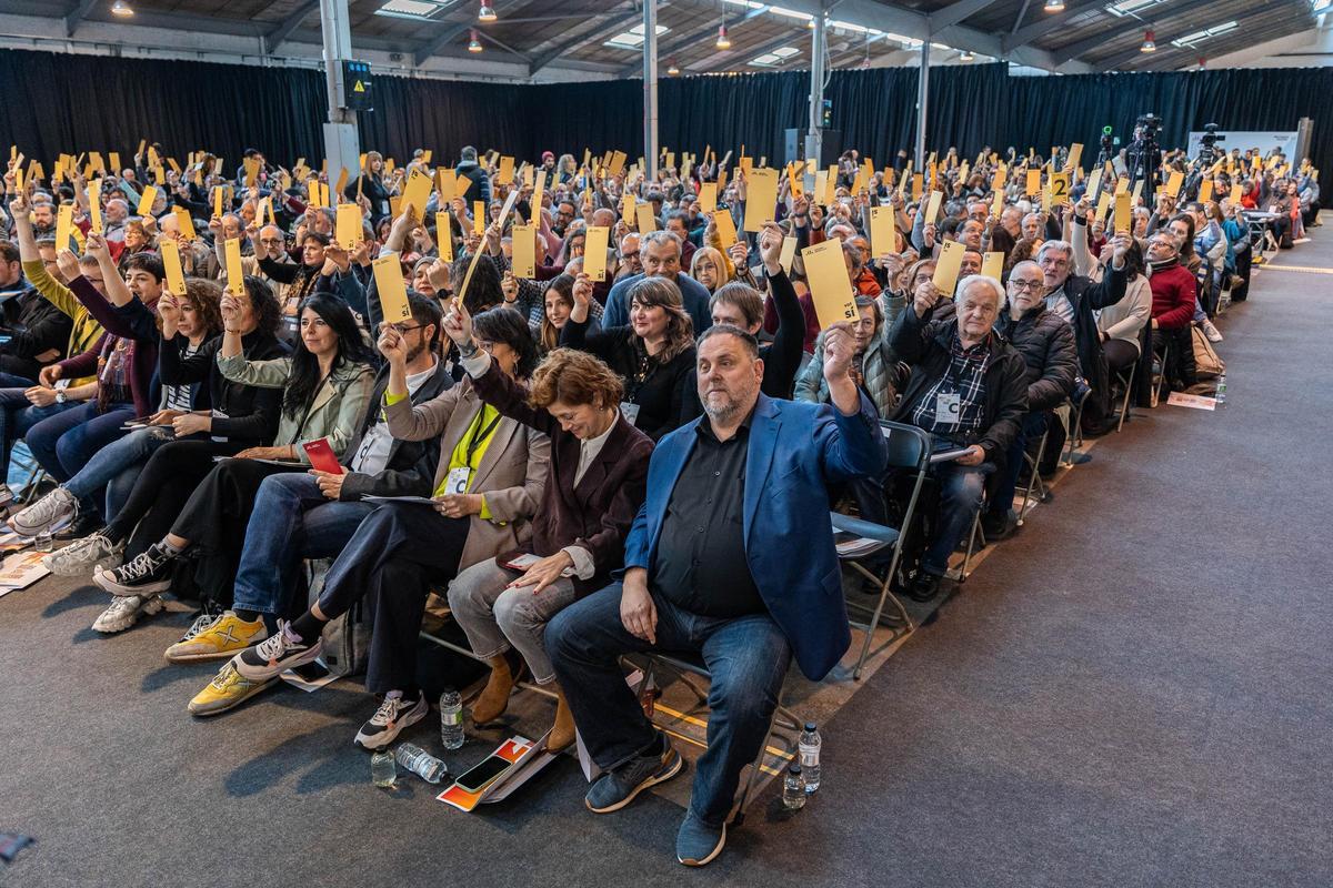 Plenario del último congreso de ERC celebrado en marzo de 2025 en Martorell.