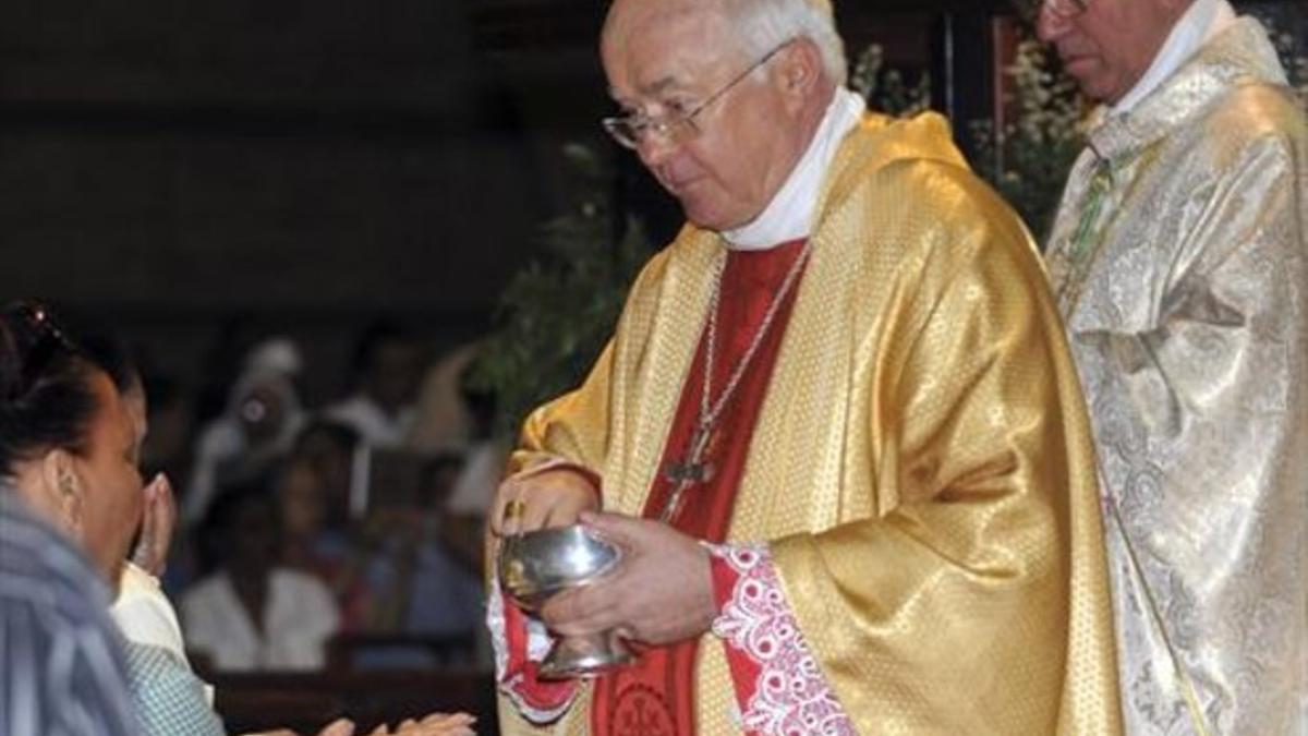 Jozef Wesolowski, oficiando una misa en el 2013 en Santo Domingo, donde cometió los abusos siendo nuncio.