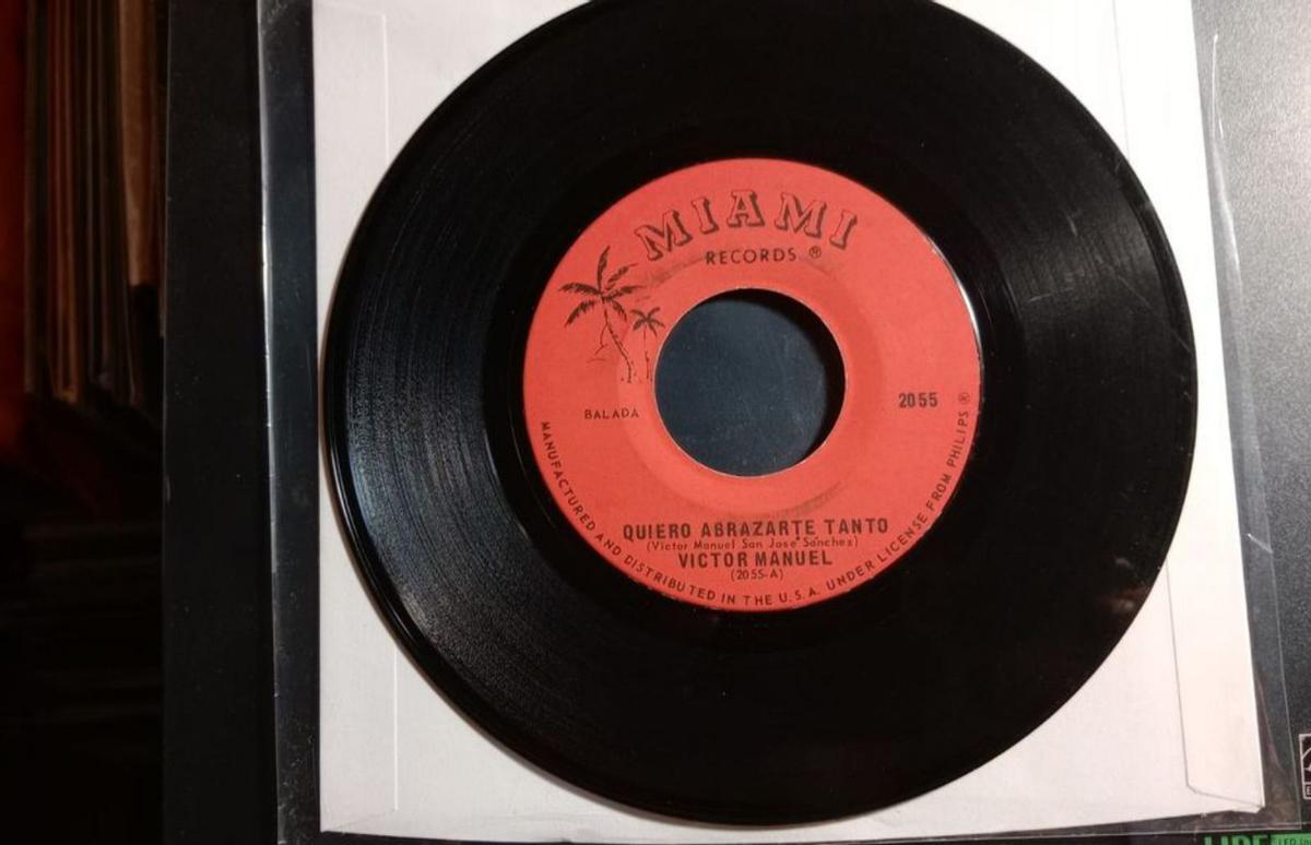 El sencillo grabado por Víctor Manuel para Miami Records. | J. ANTUÑA