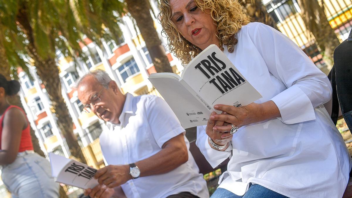 Momento en la grabación del videolibro Tristana.