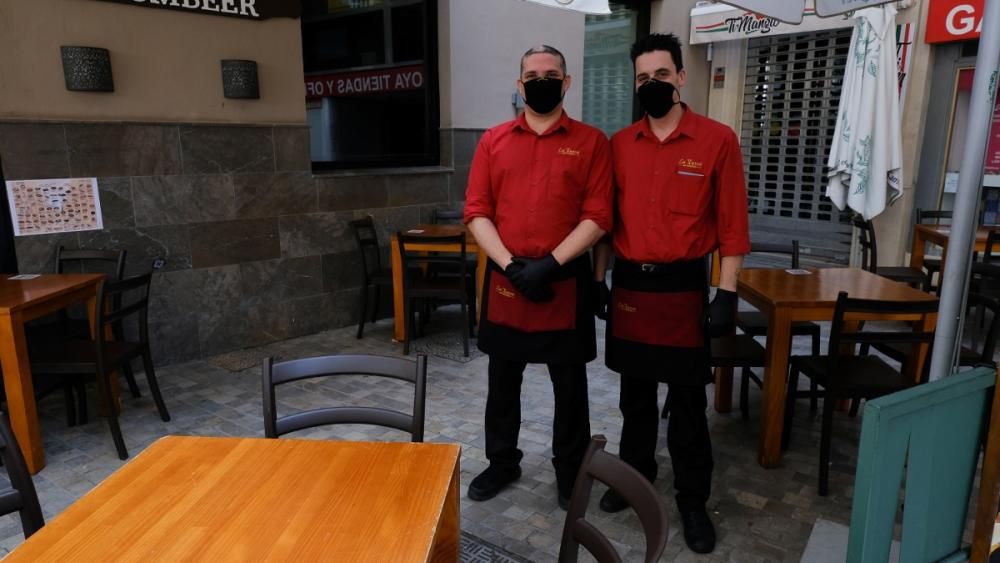 Ambiente en el Centro de Málaga y preparativos.