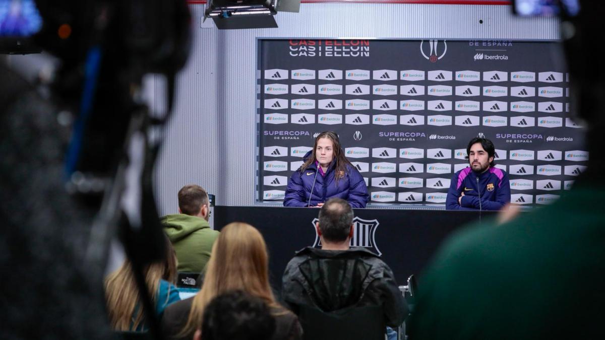 Irene Paredes y Pere Romeu en rueda de prensa