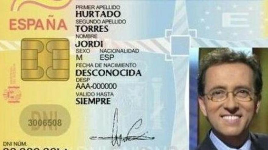 El DNI de Jordi Hurtado no caduca nunca