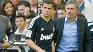 Mourinho, en su etapa en el Madrid, con un joven Nacho