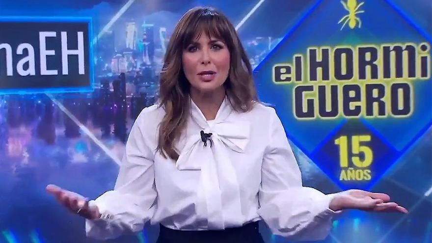 Nuria Roca, sustituyendo a Pablo Motos en 'El Hormiguero'.