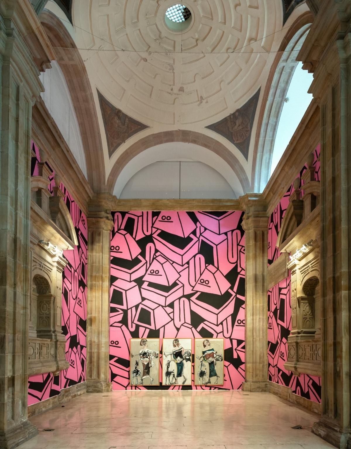 Obra de Juan  Díaz-Faes y Juan  Barjola en la exposición "El Palacio  habitado".