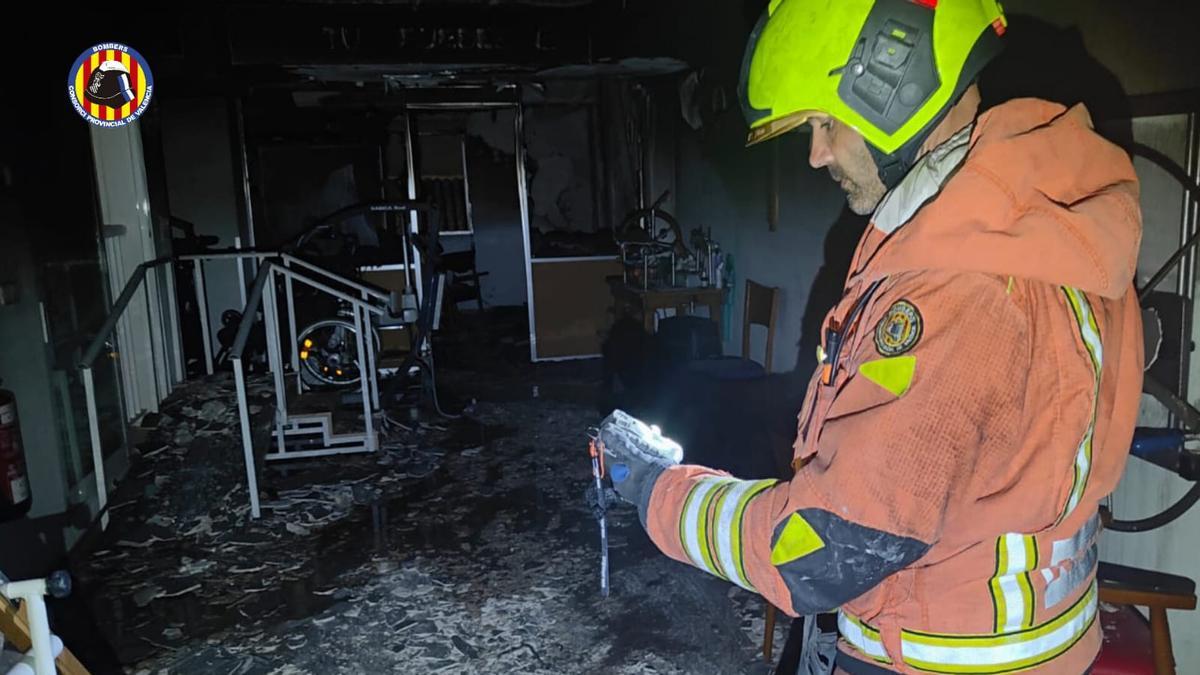 Una de las estancias afectadas por el fuego