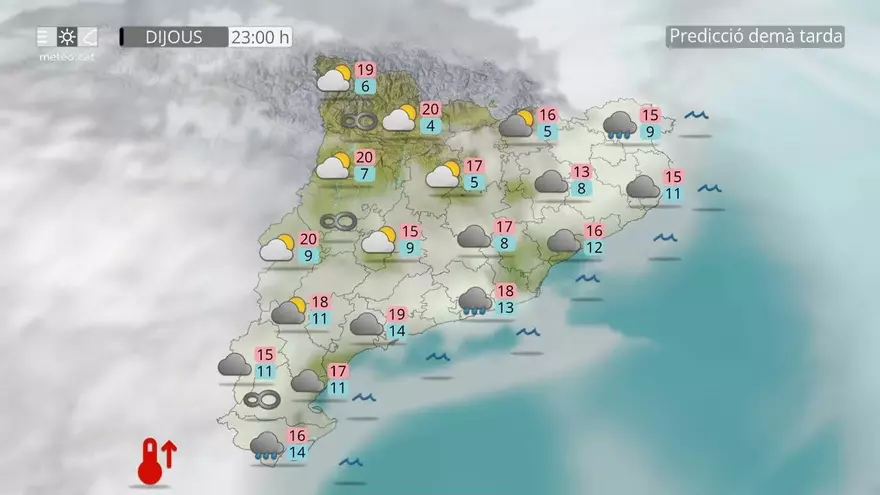 Temperatures màximes de fins a 10 graus més a la Catalunya central aquest dijous