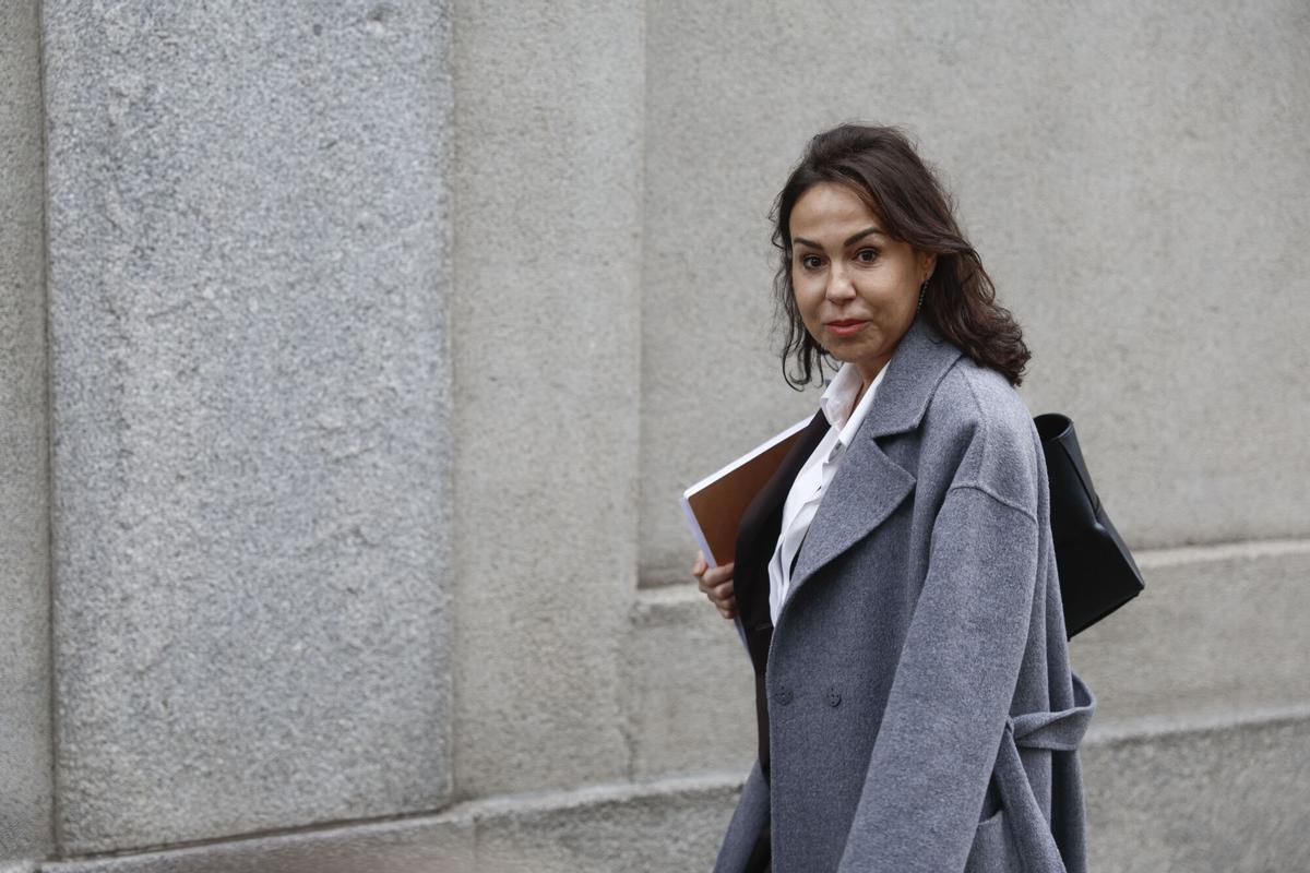 La expresidenta de ADIF Isabel Pardo de Vera a su llegada al Tribunal Supremo.