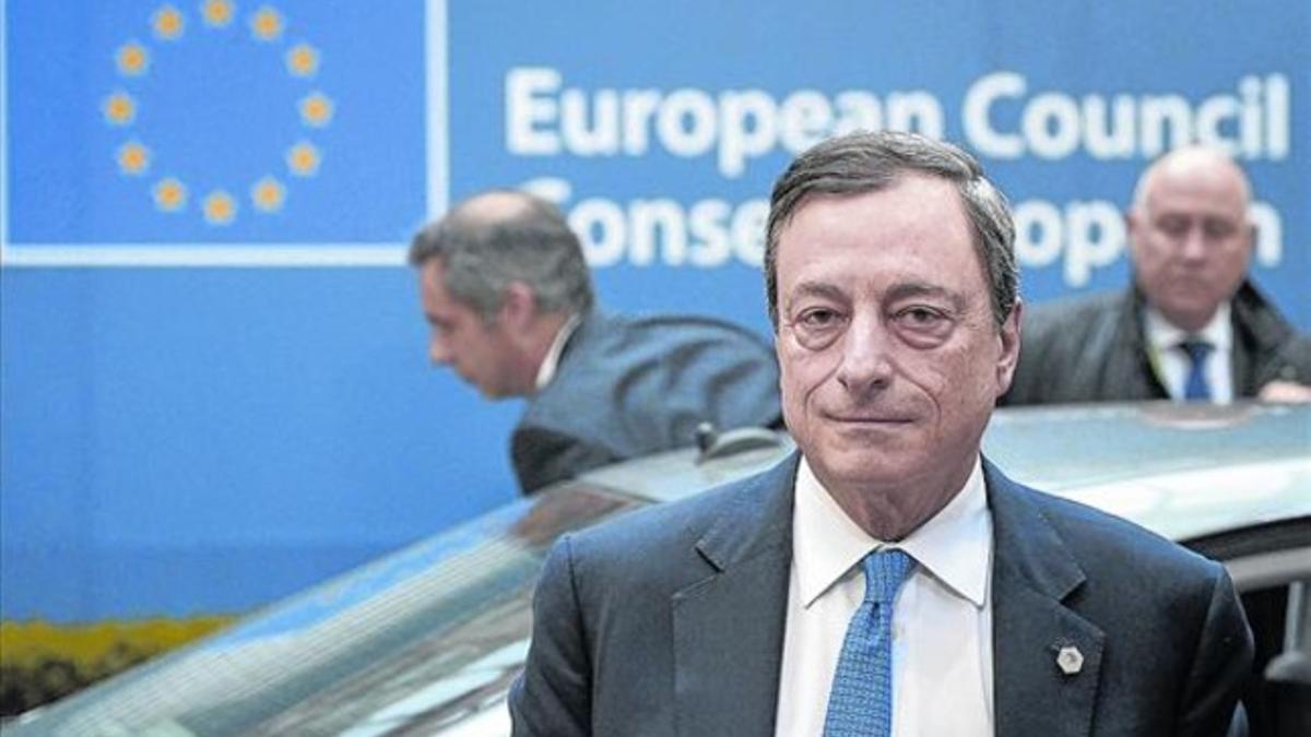 El supervisor europeo 8Mario Draghi, presidente del Banco Central Europeo.