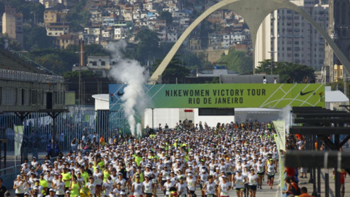 Un maratón de mujeres celebrado en el Sambódromo de Río el paso mes de abril.