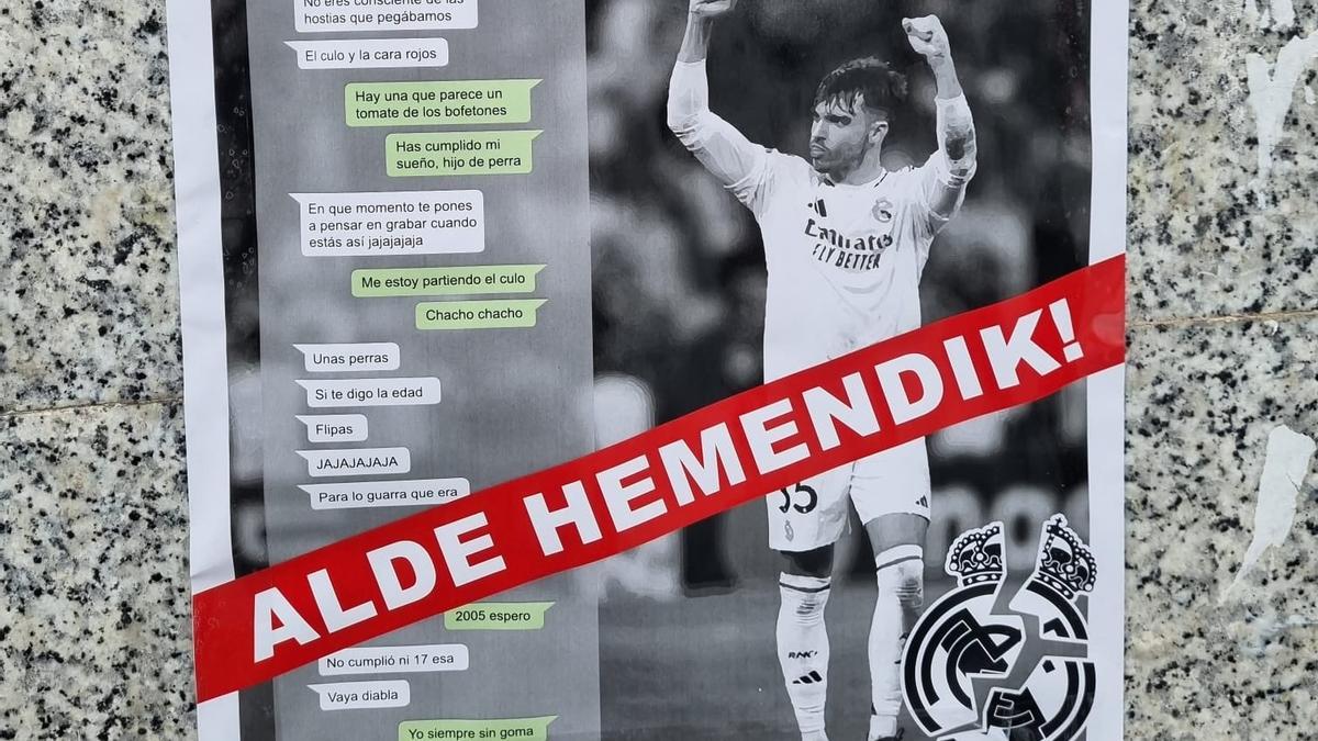 Panfletos contra Asencio y el Real Madrid