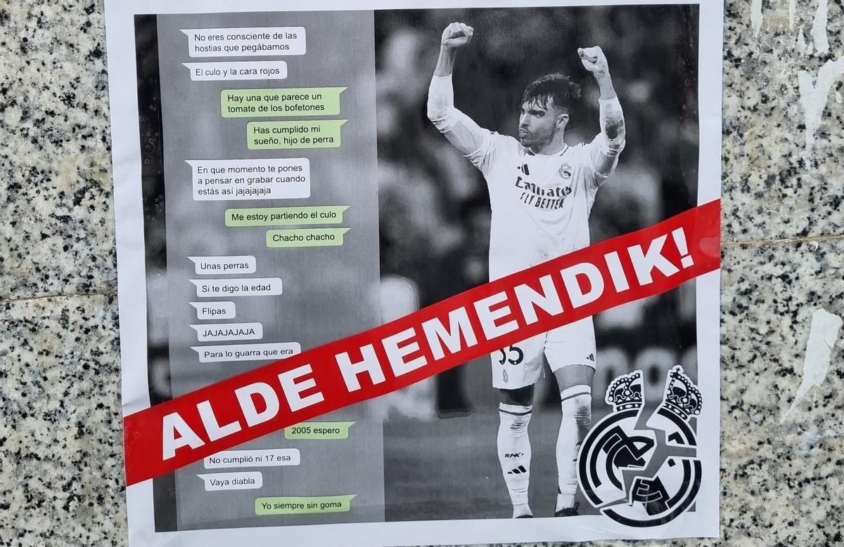 Panfletos contra Asencio y el Real Madrid