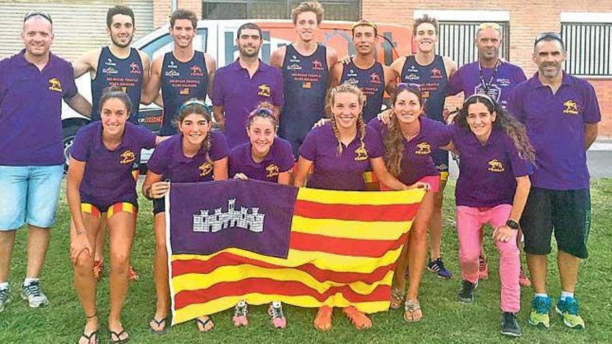 Equipo de la selección de Balears en el Campeonato de España de Triatlón por autonomías.