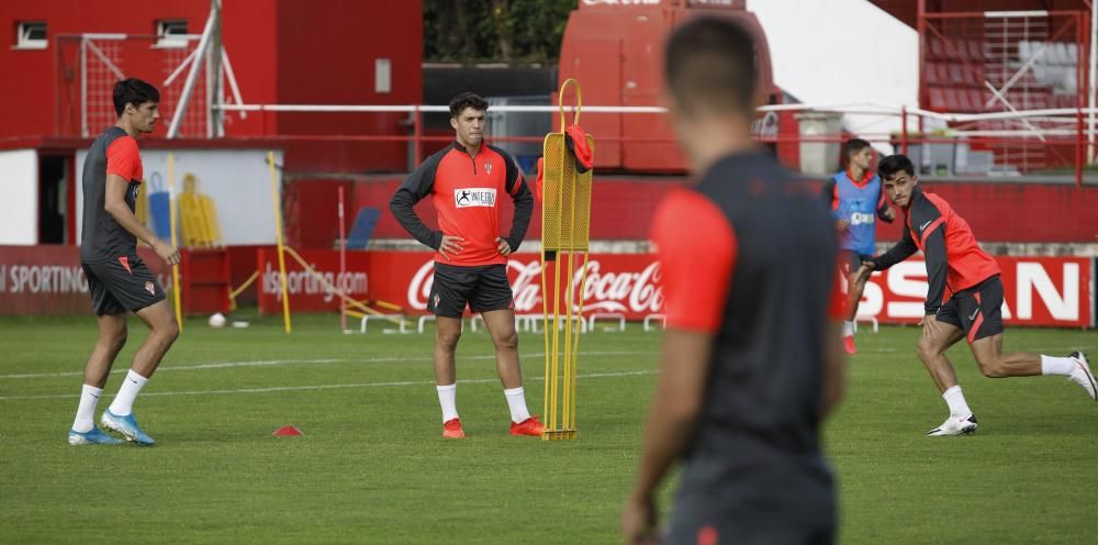 Entrenamiento del Sporting en Mareo.