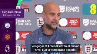 Guardiola: "Arsenal y United son las principales amenazas al título"