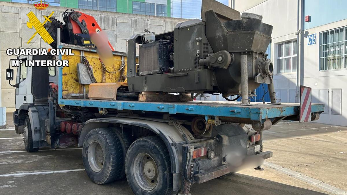 La bomba estática de hormigón valorada en más de 80.000 euros.