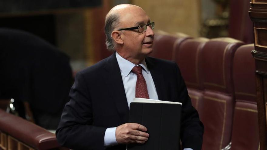 Cristóbal Montoro, hoy en el Congreso.