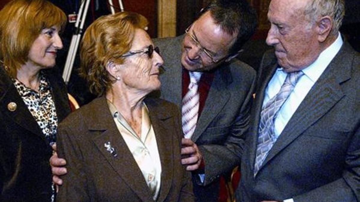 Los padres del 'expresident' junto a una hermana y el cuñado de Montilla.