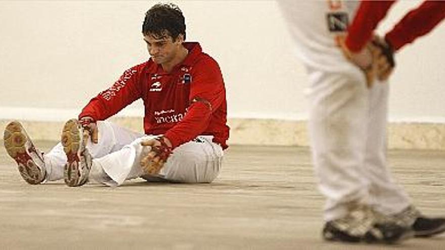 Genovés II, en la última final del Trofeu Bancaixa en el trinquet de Pelayo.