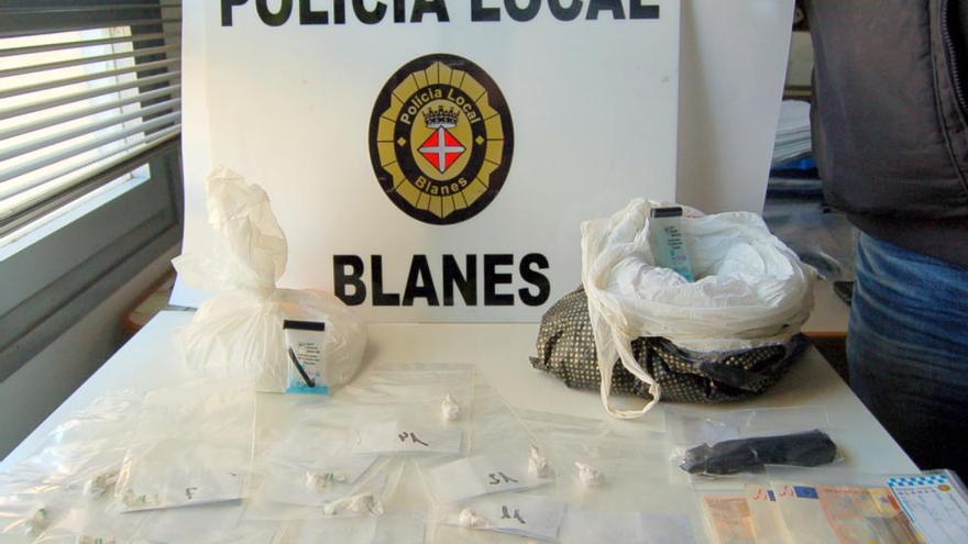 Persecució policial per enxampar un traficant de drogues a Blanes que acaba accidentat