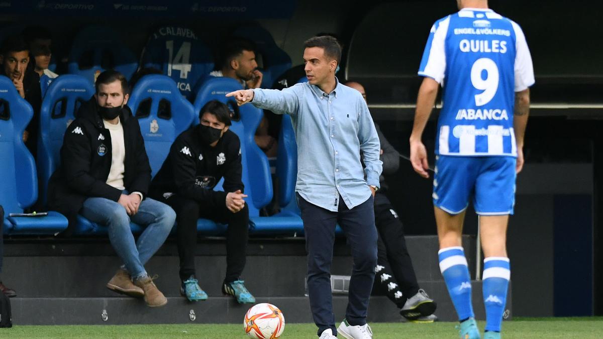 Borja Jiménez, durante un partido en Riazor.