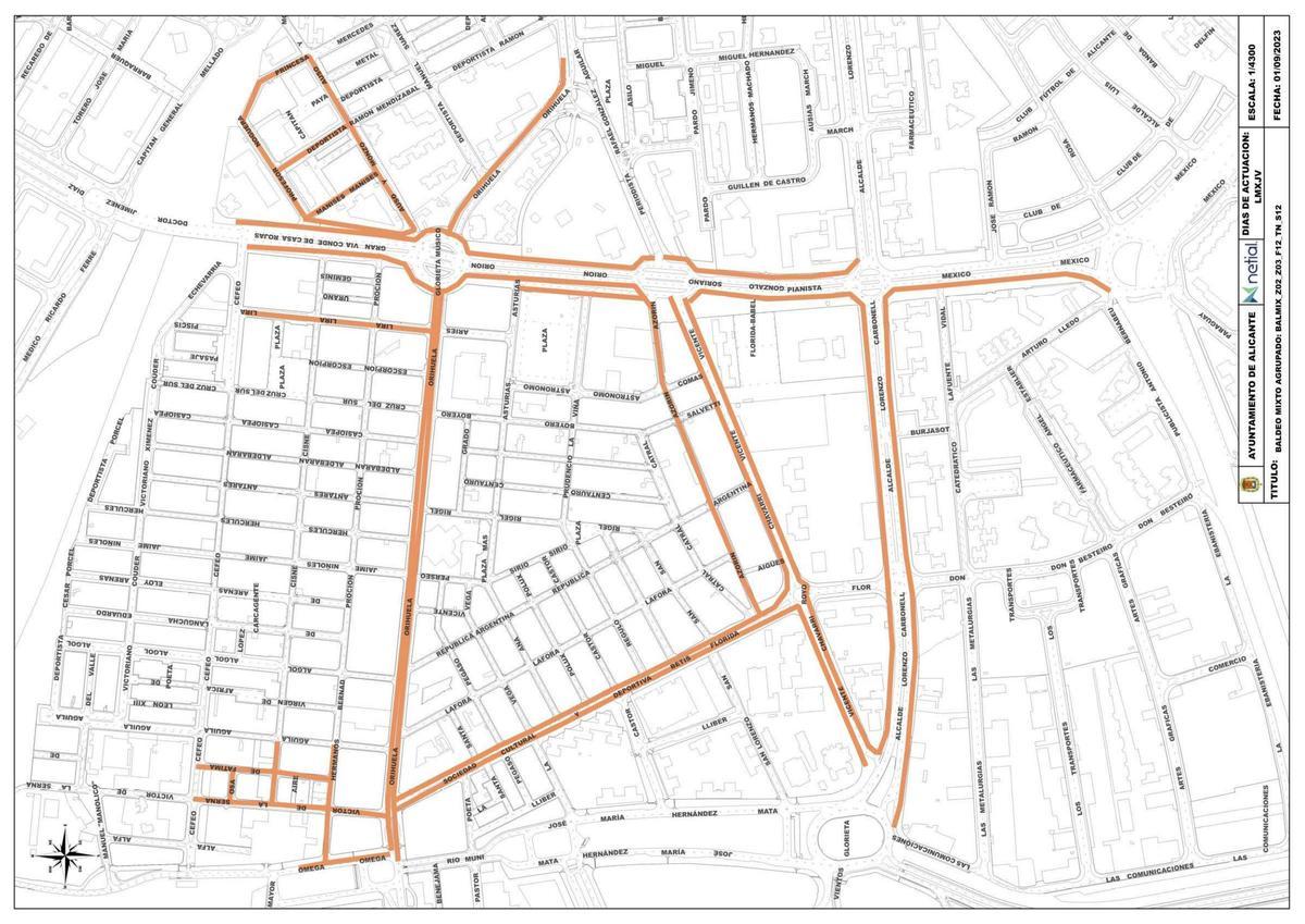Mapa de la limpieza en Alicante: ¿cuántas veces se baldean las calles de mi barrio?