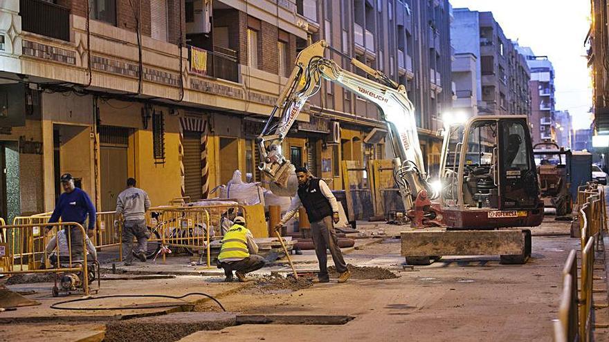 Estado de la calle Cataluña durante las obras. | LEVANTE-EMV