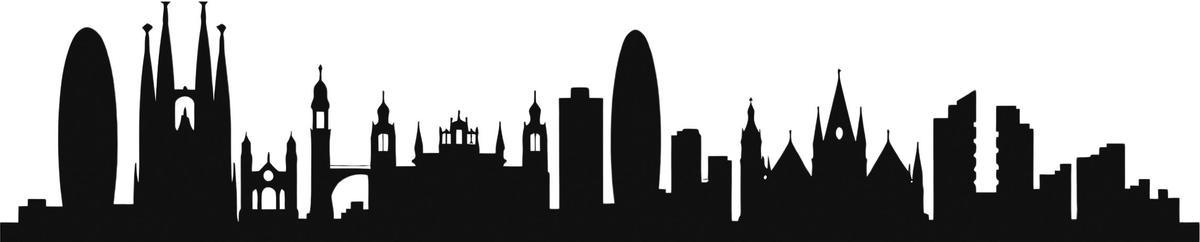Silueta de la ciutat de Barcelona.