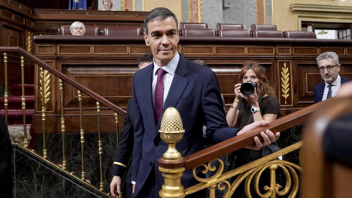 Pedro Sánchez, en el Congreso de los Diputados.