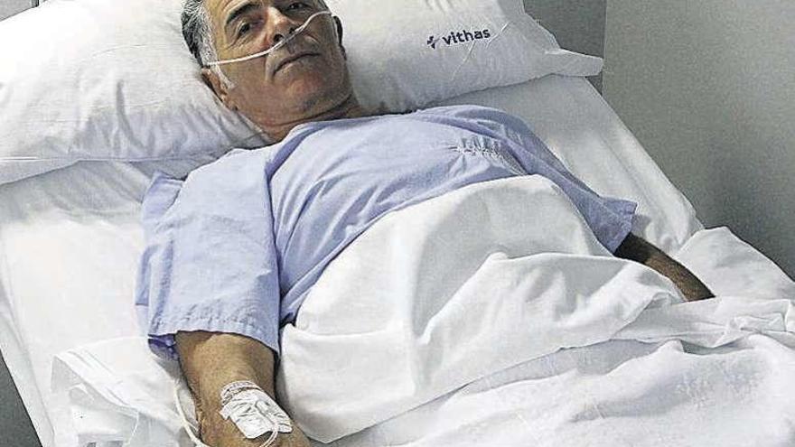 José Teixeira, ayer, en el hospital.