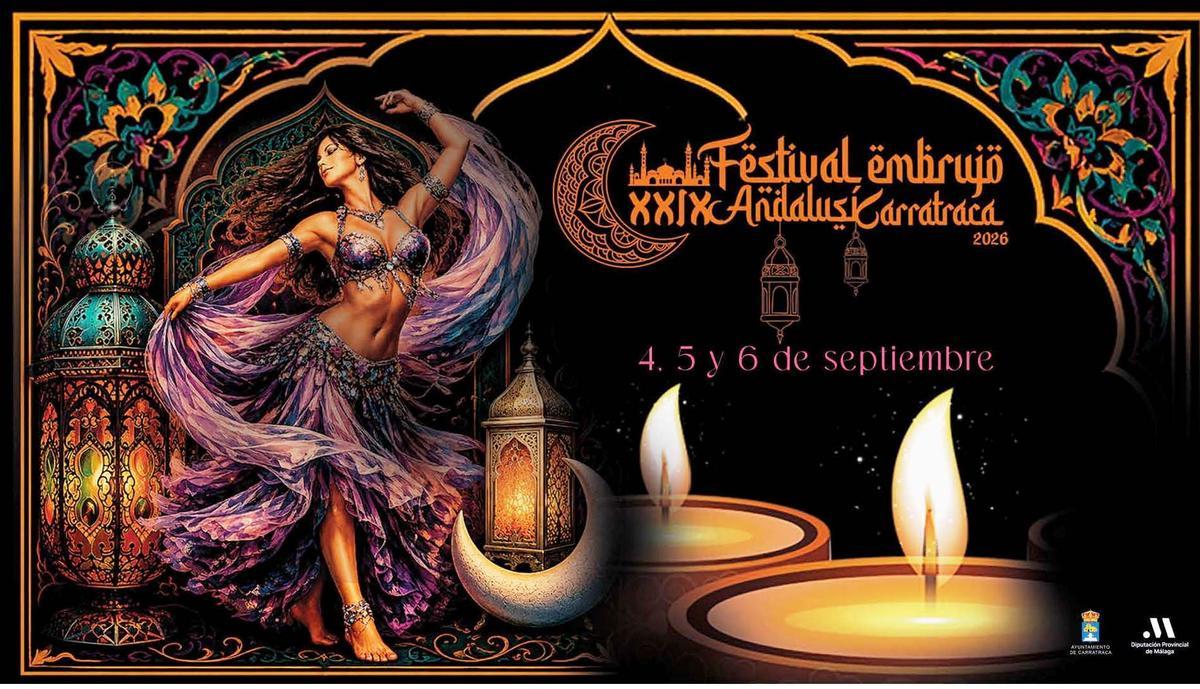 Cartel anunciador del XXIX Festival Embrujo Andalusí, en Carratraca.