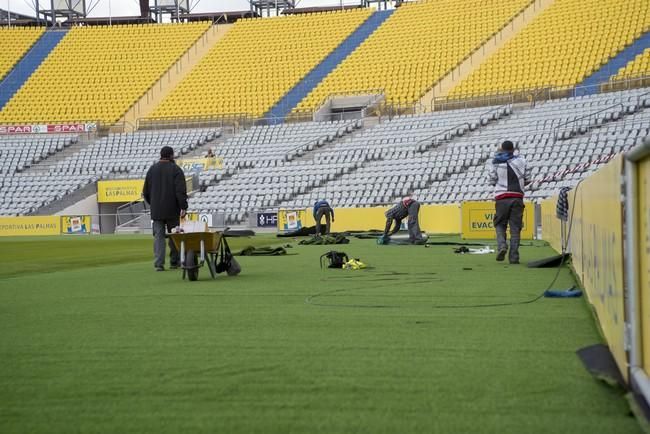 Siguen las obras en el Estadio de Gran Canaria