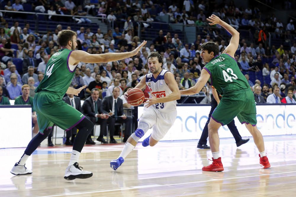 El Unicaja dio la cara en el BarclayCard Center ante el vigente campeón de Liga, el Real Madrid.