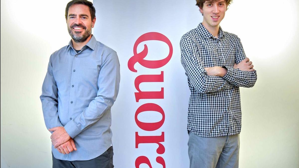 Los impulsores de Quora en España, Xavier Amatriain y Adam D'Angelo.