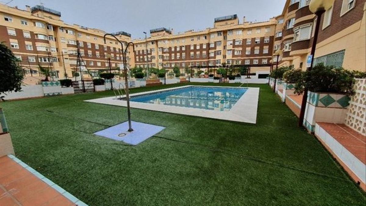 Zonas comunes de un residencial de viviendas en Córdoba.