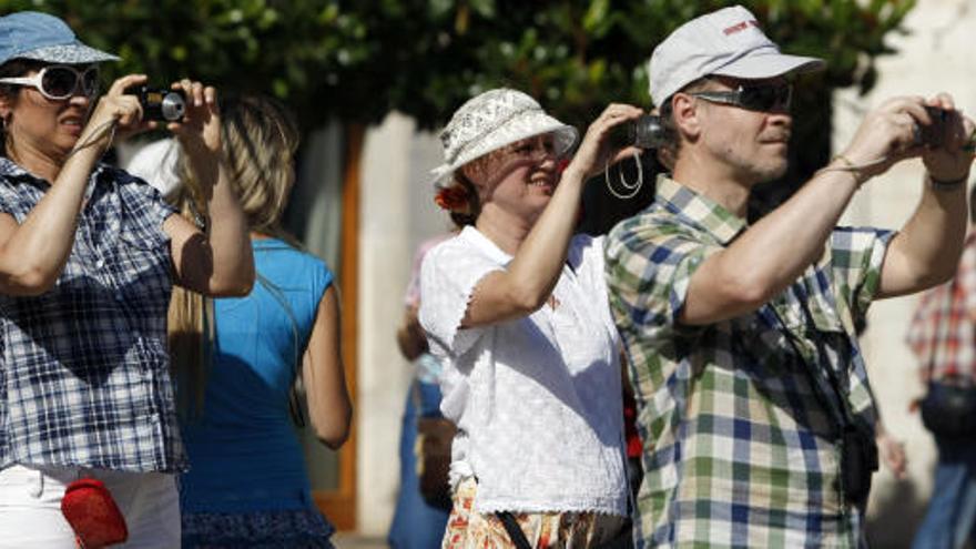 Turistas en el centro de Valencia.