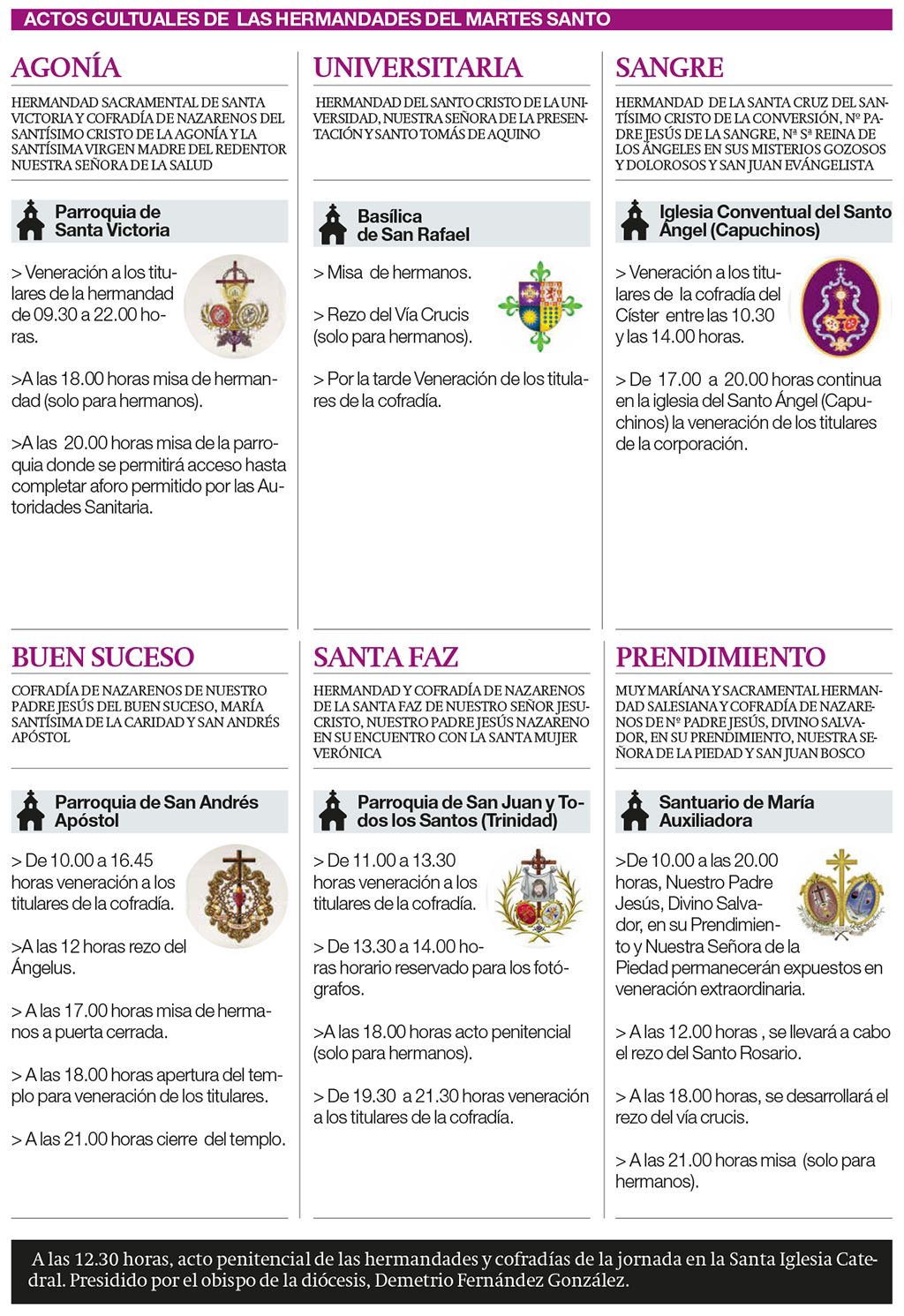 Actos del Martes Santo.