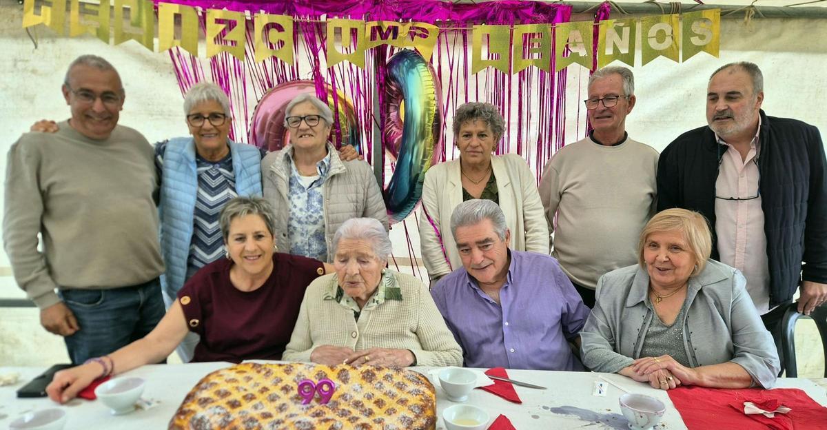 Un momento del 99 cumpleaños de ‘Angelita’ García Rey.