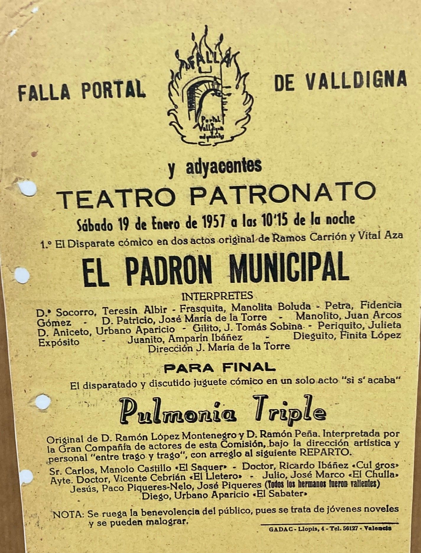 Exposición e inauguración de los 100 años de la falla Portal de Valldigna-Salinas