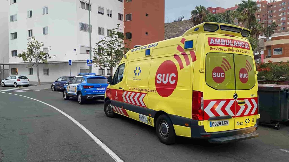 Ambulancia del SUC en el lugar de los hechos