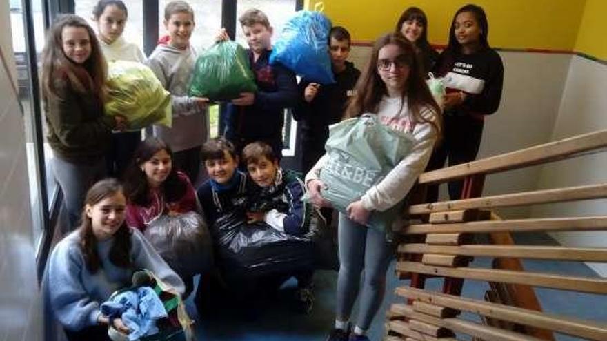 Los estudiantes de Arriondas reciclan