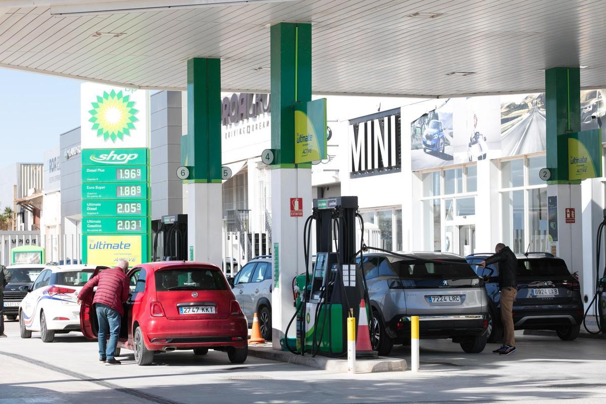 La gasolinera BP de la carretera Sant Jordi en una imagen de archivo.